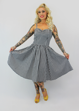 Load image into Gallery viewer, Spring Gingham Dress - Black and White