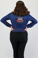 Load image into Gallery viewer, Embroidered Panther Denim Jacket