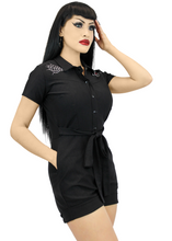 Load image into Gallery viewer, Spiderweb Stretchy Black Romper With Belt