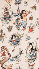 Load image into Gallery viewer, &quot;Sugar and Spice&quot; Nautical Tattoo Mermaid Apron