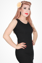 Load image into Gallery viewer, Audrey Black Wiggle Dress, close