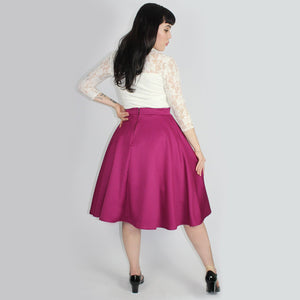 fuchsia skirt