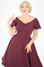 Load image into Gallery viewer, Wine Butterfly Dress, close
