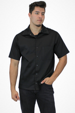 Load image into Gallery viewer, Men&#39;s Black Caferacer Vintage Edition Embroidered Short-Sleeve Top
