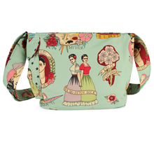 Load image into Gallery viewer, Frida messenger bag back