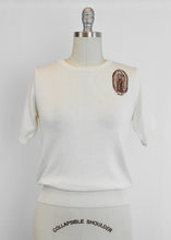 Load image into Gallery viewer, Embroidered Guadalupe Oatmeal Sweater Knit Top