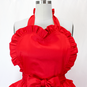 Bright Red Christmas Apron