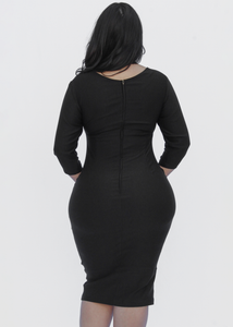 Fitted Black Bodycon Dress