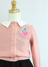 Load image into Gallery viewer, Girl&#39;s Retro Frosted Cupcake Knit Sweater Cardigan