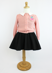 Girl's Retro Frosted Cupcake Knit Sweater Cardigan