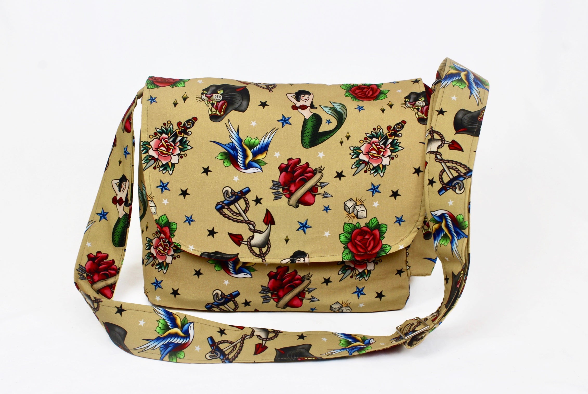 Tattoo Vintage Art Messenger Bag