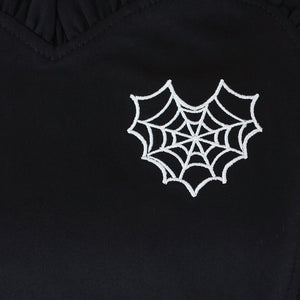 Spiderweb Heart Black Vintage Inspired Apron