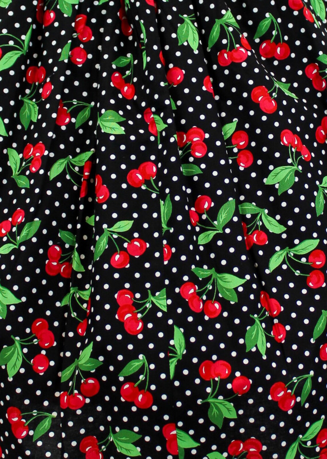 Cherries Pin Up Pleated Circle Skirt