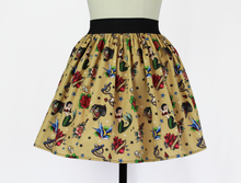 Load image into Gallery viewer, Vintage Inspired Tattoo Flash A-line Elastic Skirt