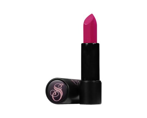Frenchy Suavecita Bright Pink Lipstick. Bright pink matte lipstick. Cruelty-free.