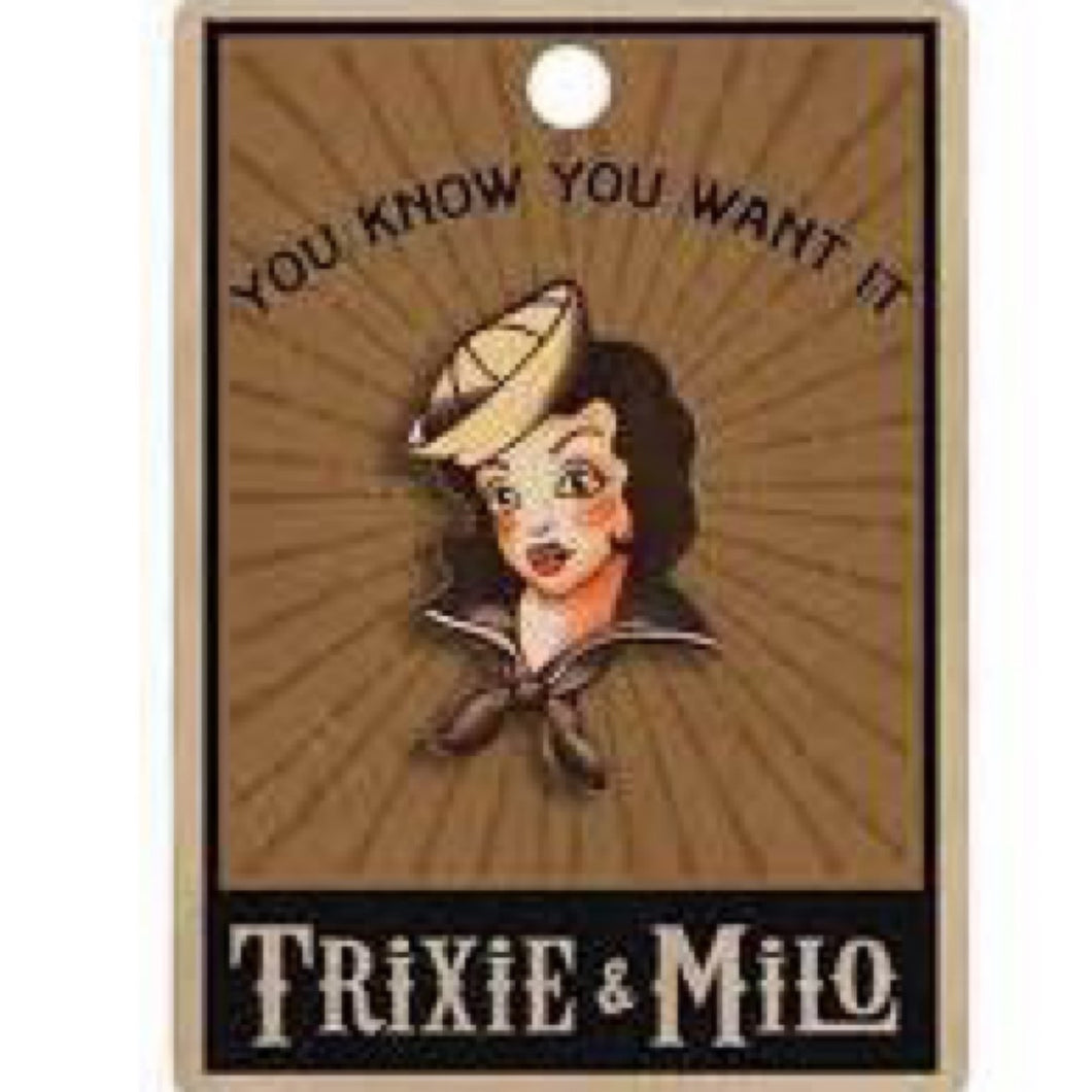 Trixie & Milo Enamel Pin/ Sailor Girl