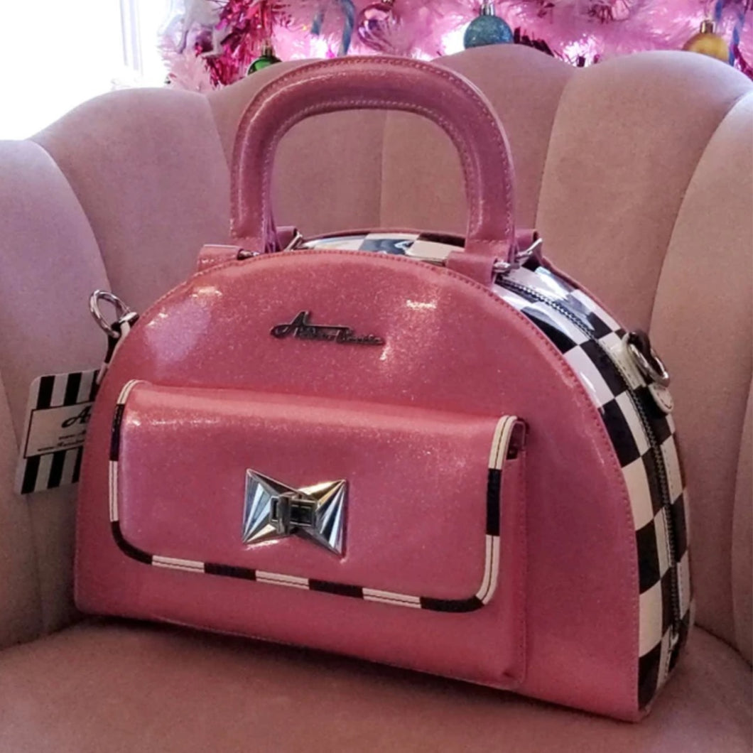 Astro Bettie: Starlite - Cotton Candy & Checkerboard Handbag