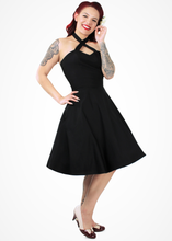 Load image into Gallery viewer, model wearing criss cross circle dress front 