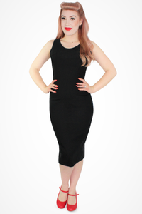 Audrey Black Wiggle Dress, front