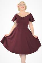 Load image into Gallery viewer, Wine Butterfly Dress, front