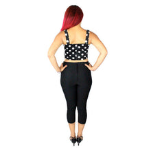 Load image into Gallery viewer, Model wearing Classic Black High Waist Capri Pants, back