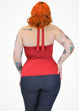 Load image into Gallery viewer, Red Criss Cross Halter Top