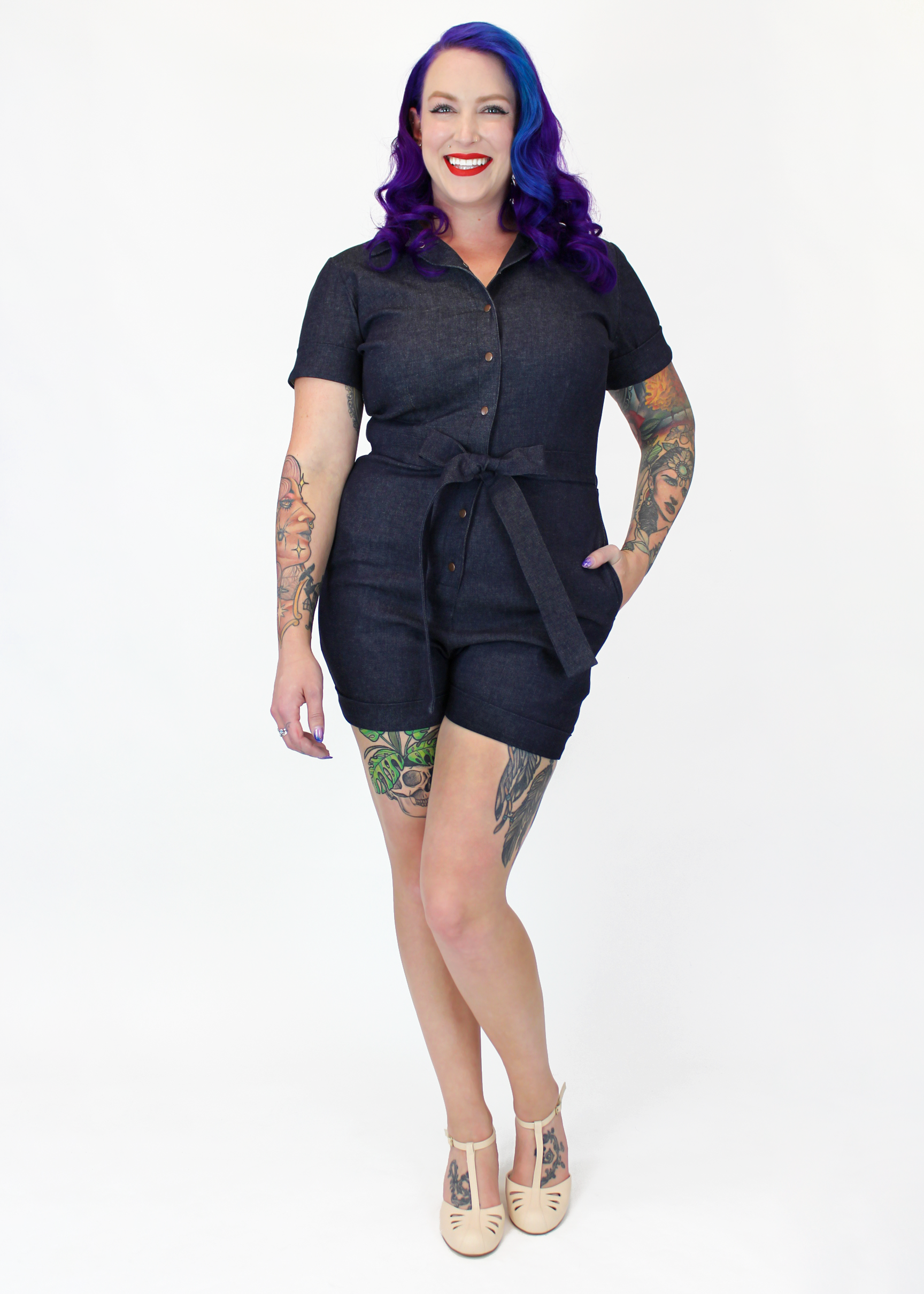 One Piece Denim Romper