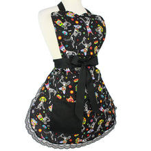 Load image into Gallery viewer, Day of the dead doggie apron on mannequin 