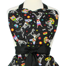 Load image into Gallery viewer, Day of the dead doggie apron on mannequin close up