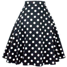 Load image into Gallery viewer, black polka dot skirt