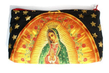 Load image into Gallery viewer, black Virgin Mary Guadalupe small bag / Pencil case / wallet /  Pinup wallet