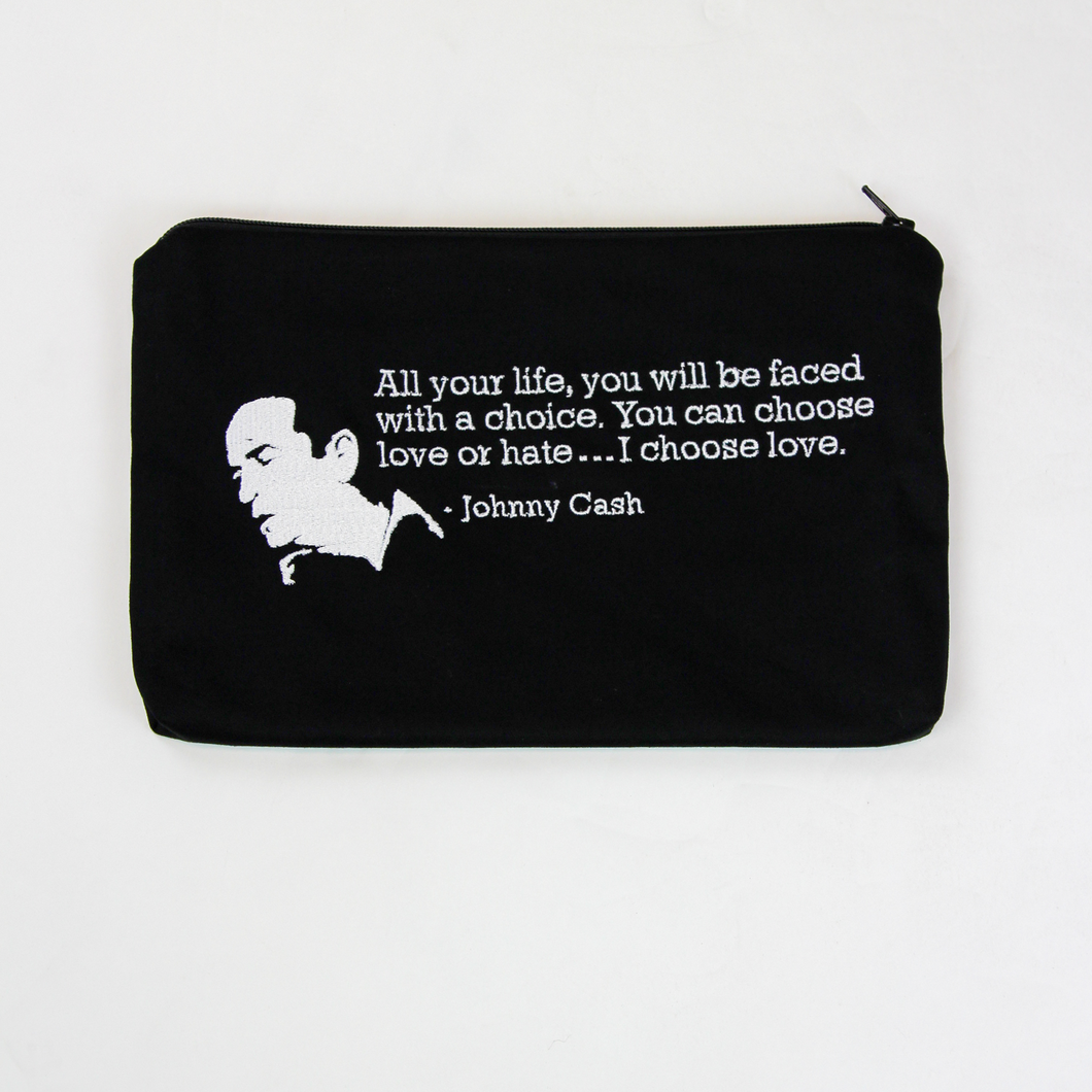 Johnny Cash Embroidered Quote Wallet #EW-JC