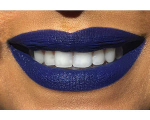 Suavecita Lipstick- Luna. Cool toned royal blue. Suavecita Lipstick- Cosmos. Blue toned violet. Matte finish Long lasting Hydrating Cruelty-free and vegan.