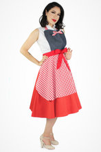 Load image into Gallery viewer, Denim Gingham Apron