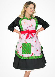 "Butter Me Up" Christmas Apron - Mrs. Claus Pin Up Holiday Apron