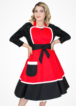 Load image into Gallery viewer, &quot;Butter Me Up&quot; Christmas Apron - Mrs. Santa Claus Holiday Retro Apron