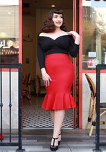 Load image into Gallery viewer, Mermaid Bodycon Red Midi Skirt