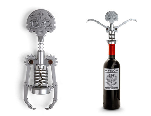 Dia de Los Muertos Skull Corkscrew