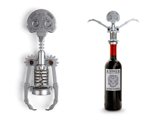 Dia de Los Muertos Skull Corkscrew wine opener