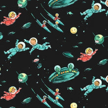 Load image into Gallery viewer, black retro space children print