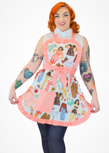 Vintage Paper Pin Ups Apron