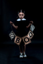 Load image into Gallery viewer, Girl wearing dress, Girl holding &quot;Boo&quot; sign 